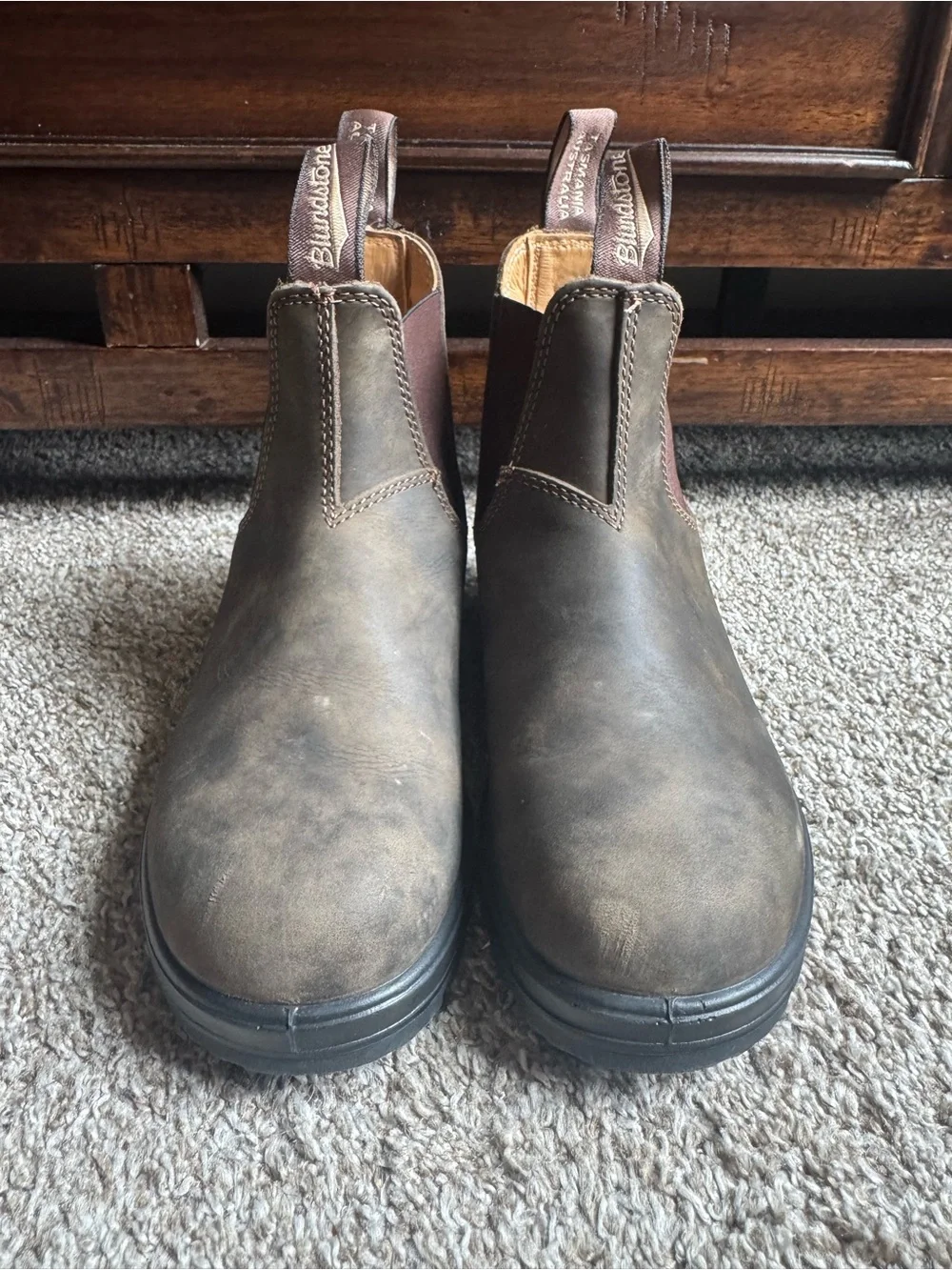 Blundstone 585 Chelsea Boot Rustic Brown Leather Classic Mens Size US 6.5